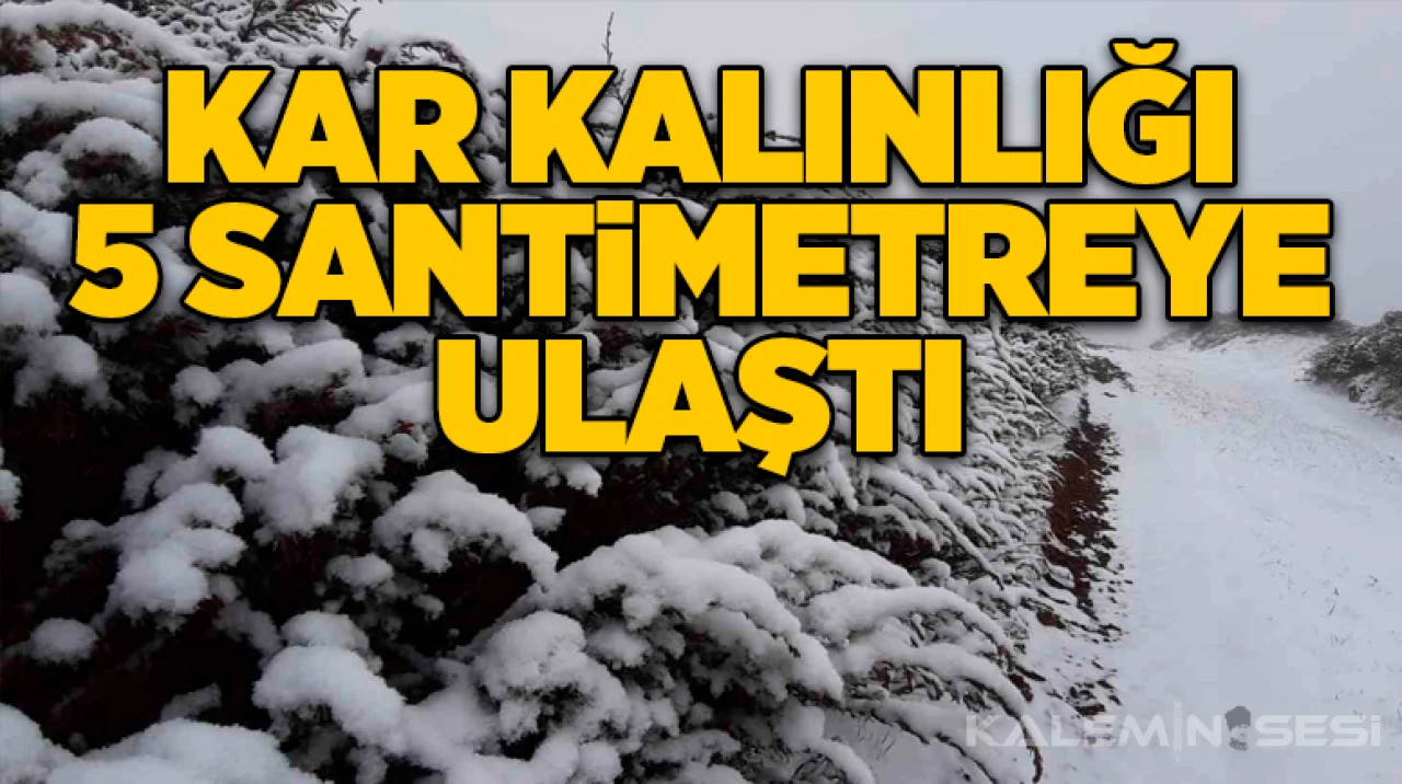 Kar kalınlığı 5 santimetreye ulaştı