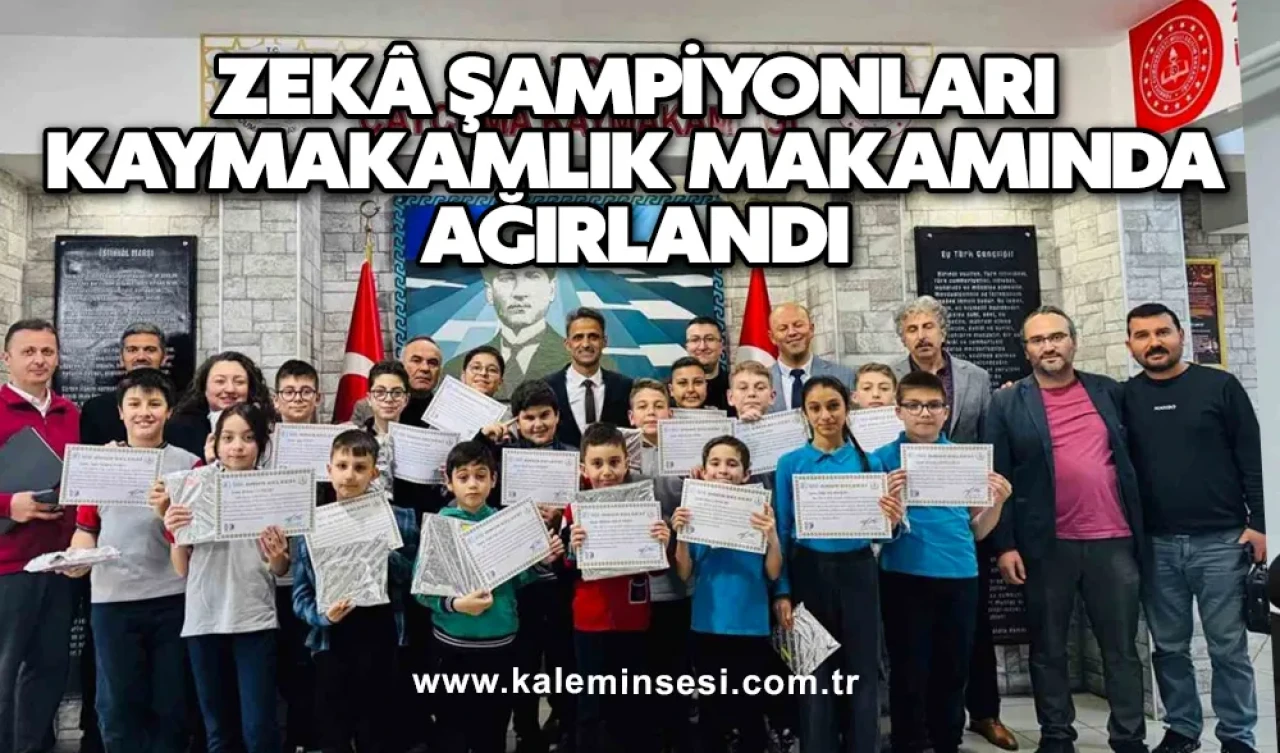 Zekâ Şampiyonları Kaymakamlık Makamında Ağırlandı