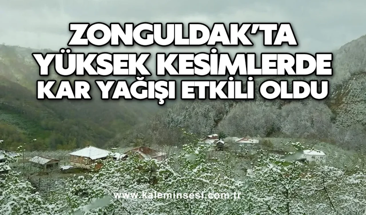 Zonguldak’ta yüksek kesimlerde kar yağışı etkili oldu
