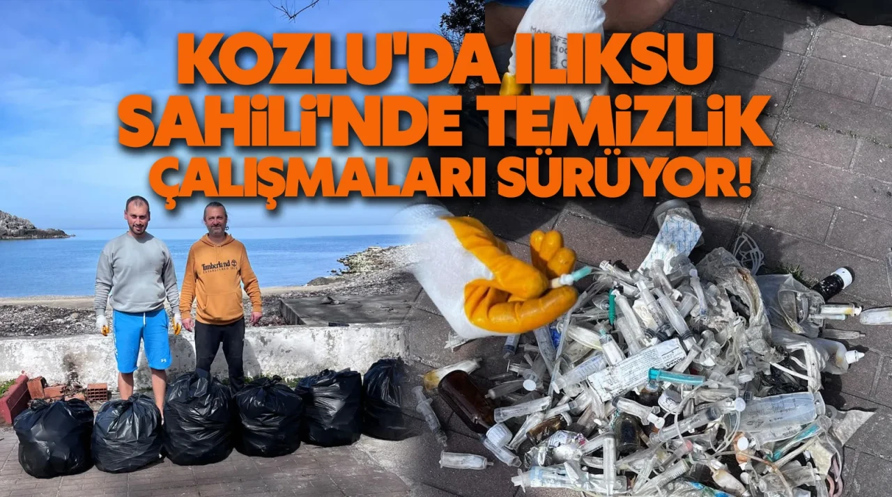 Kozlu'da Ilıksu Sahili'nde temizlik çalışmaları sürüyor!