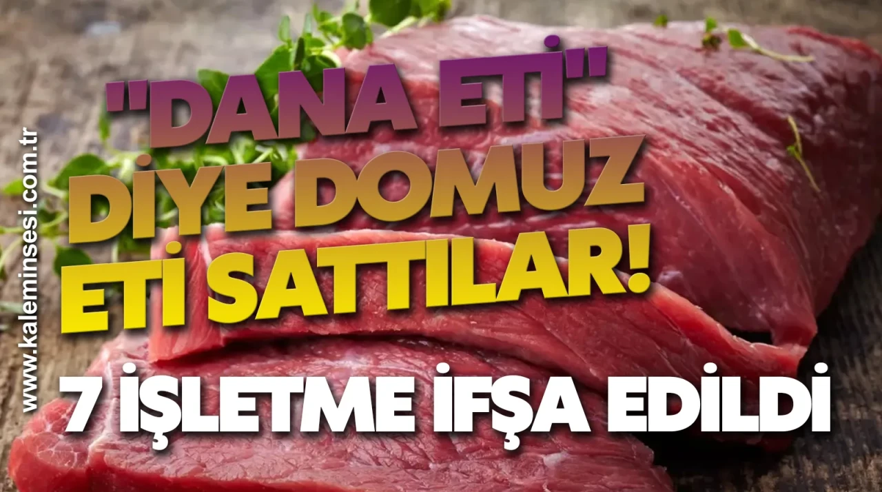 "Dana Eti" Diye Domuz Eti Sattılar! 7 İşletme İfşa Edildi