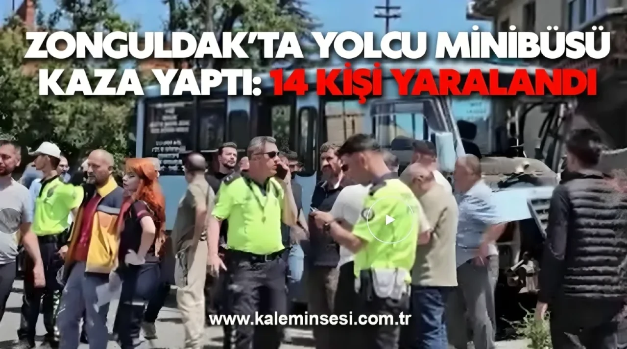 Zonguldak’ta Yolcu Minibüsü Kaza Yaptı: 14 Kişi Yaralandı