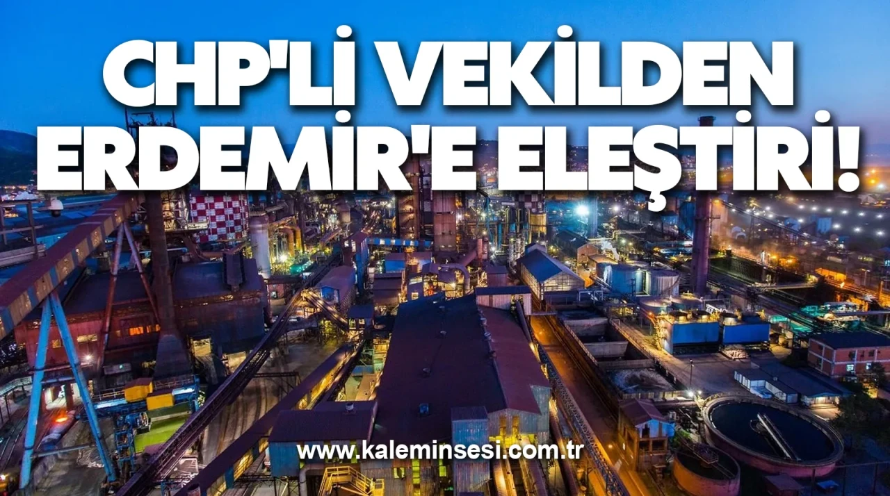 CHP'li vekilden Erdemir'e eleştiri!