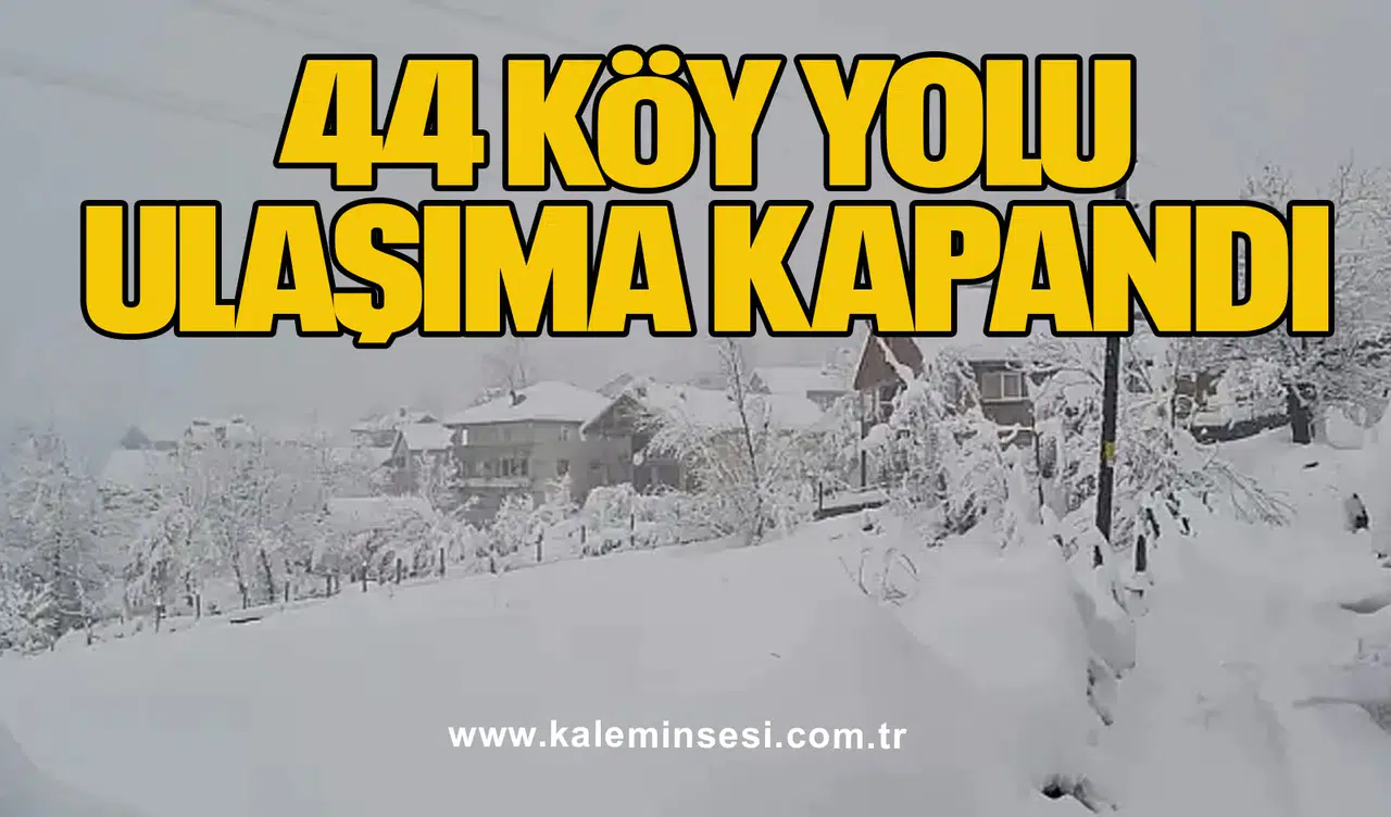 44 köy yolu ulaşıma kapandı