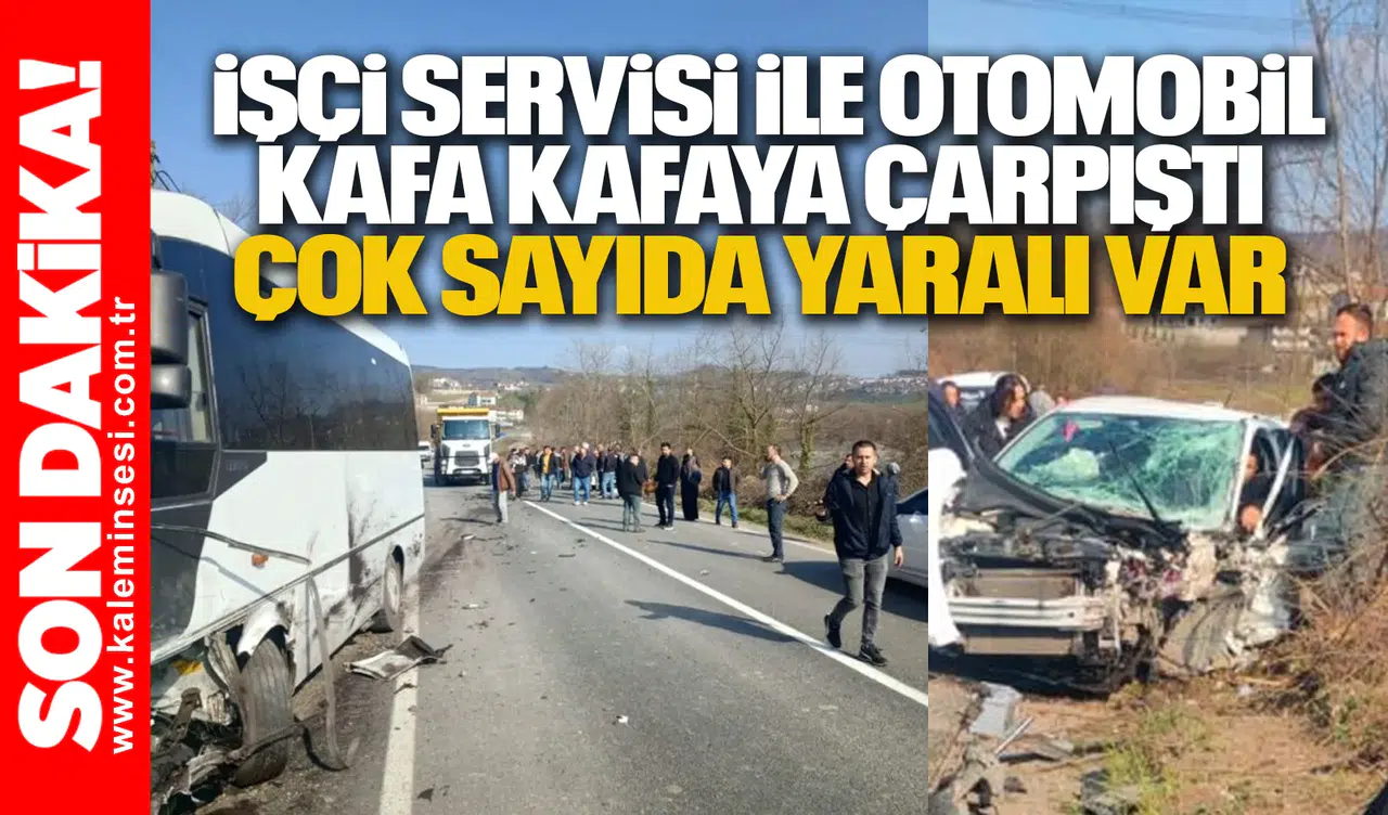 Kdz. Ereğli’de Korkutan Kaza: İşçi Servisi ile Otomobil Kafa Kafaya Çarpıştı