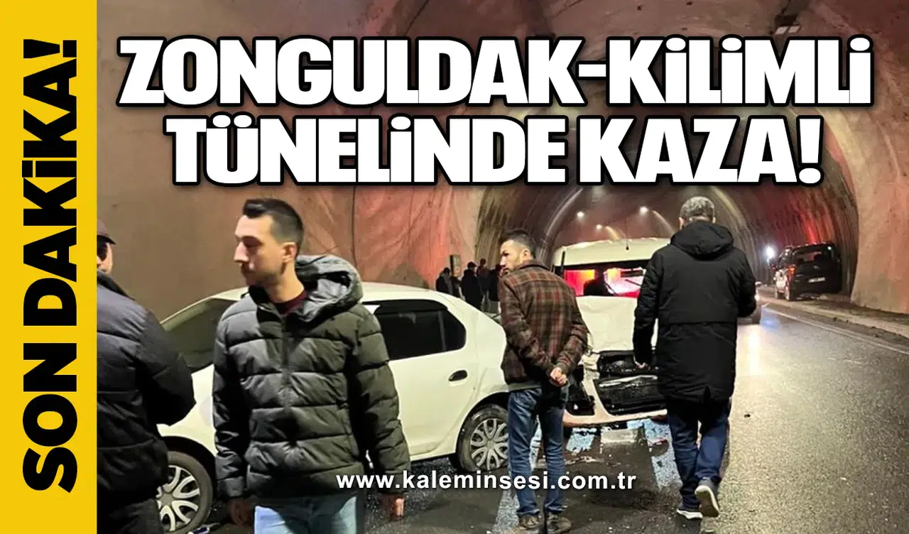 Zonguldak-Kilimli tünelinde kaza! Araçlar birbirine girdi