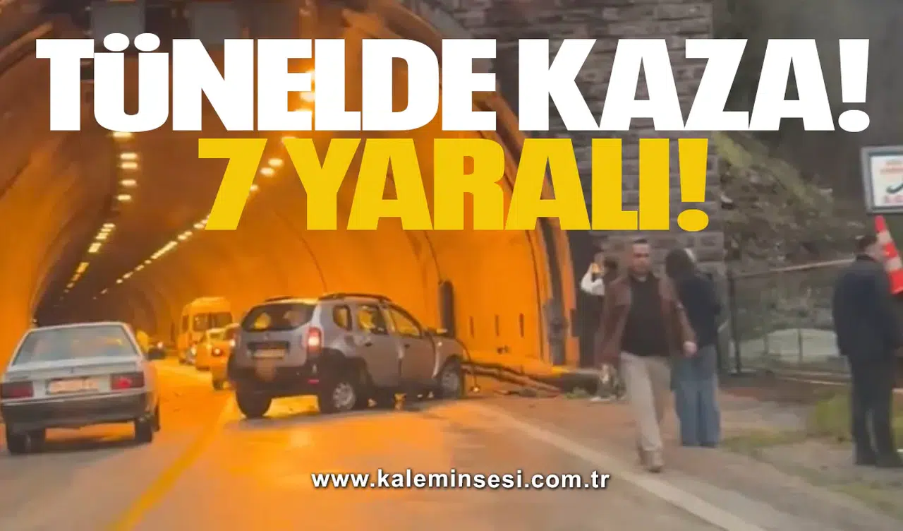 Tünelde kaza! 7 yaralı!