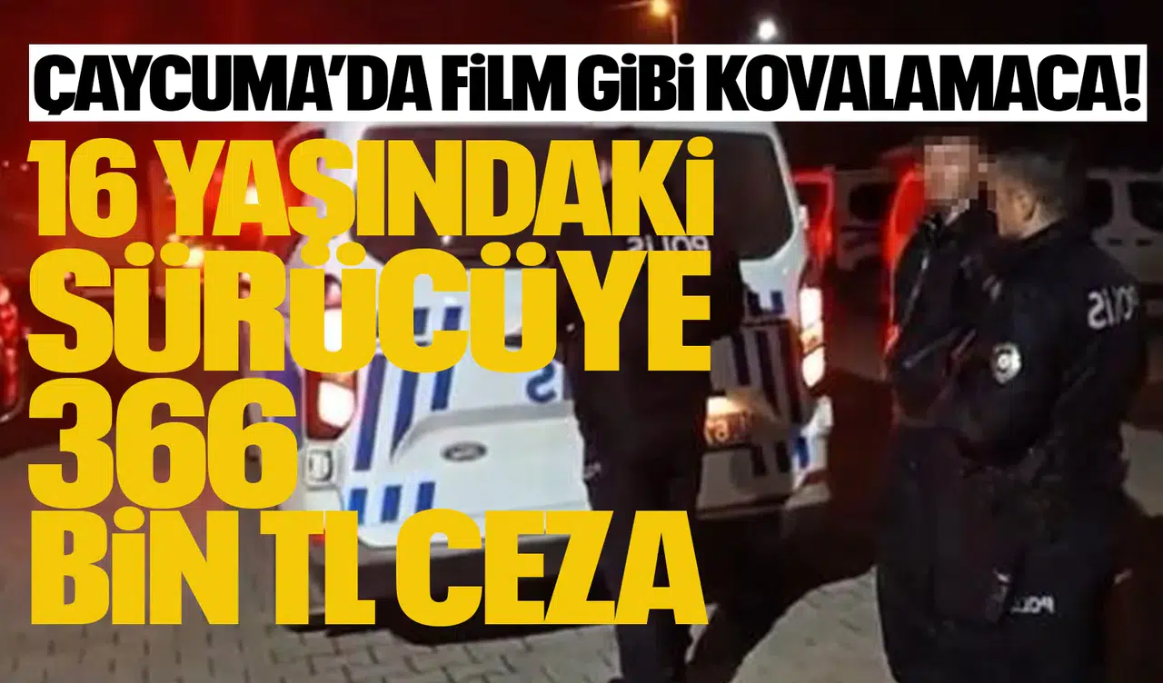 Çaycuma’da Film Gibi Kovalamaca! 16 Yaşındaki Sürücüye 366 Bin TL Ceza