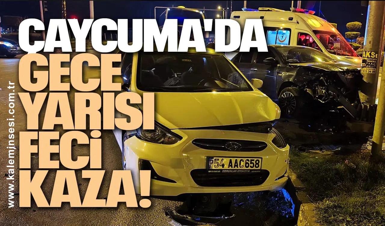 Çaycuma'da Gece Yarısı Feci Kaza!