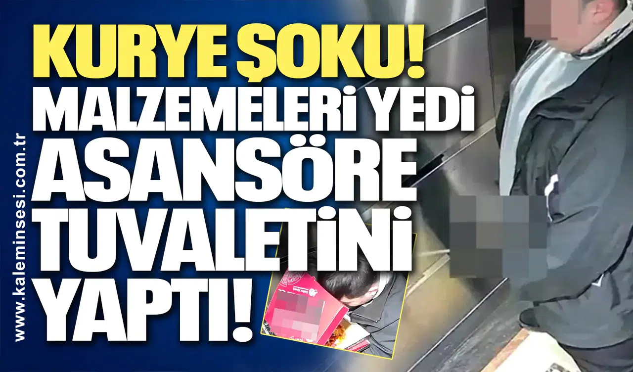 Kurye Şoku: Malzemeleri Yedi, Asansöre Tuvaletini Yaptı!