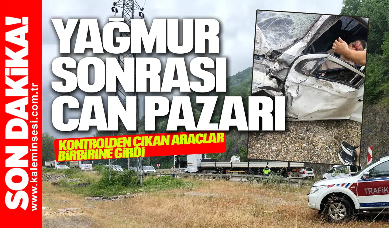 Kontrolden Çıkan Araçlar Birbirine Girdi