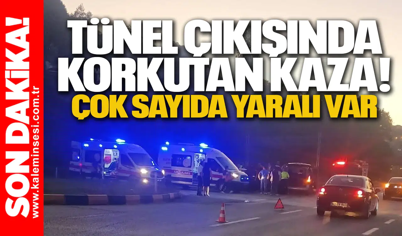 Tünel çıkışında korkutan kaza! Çok sayıda yaralı var