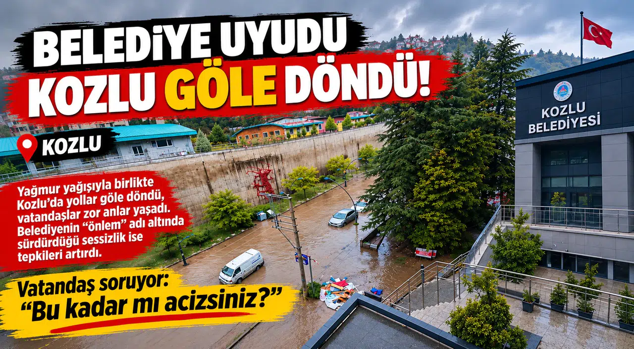 BELEDİYE UYUDU, MAZGAL KAPANDI SULAR ALTINDA KALDI