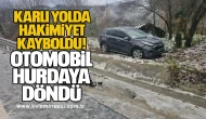 Karlı Yolda Hakimiyet Kayboldu: Otomobil Hurdaya Döndü