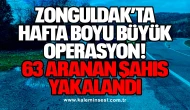 Zonguldak’ta Hafta Boyu Büyük Operasyon! 63 Aranan şahıs Yakalandı