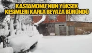 Kastamonu’nun Yüksek Kesimleri Karla Beyaza Büründü