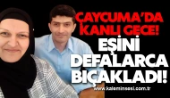 Çaycuma’da kanlı gece! Eşini defalarca bıçakladı!