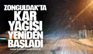 Zonguldak’ta Kar Yağışı Yeniden Başladı