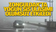 Zonguldak’ta Yoğun Sis Ulaşımı Olumsuz Etkiledi