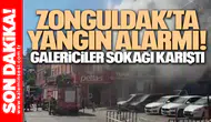 Zonguldak’ta Yangın Alarmı: Galericiler Sokağı Karıştı
