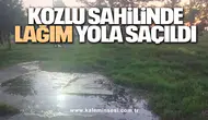 KOZLU SAHİLİNDE LAĞIM YOLA SAÇILDI