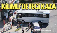 Kilimli’de Taksi ile Halk Otobüsü Çarpıştı