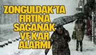 Zonguldak’ta Fırtına, Sağanak ve Kar Alarmı