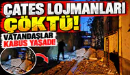 ÇATES LOJMANLARININ DUVARI ÇÖKTÜ