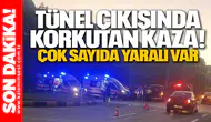 Tünel çıkışında korkutan kaza! Çok sayıda yaralı var