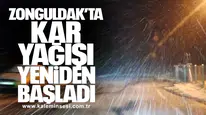 Zonguldak’ta Kar Yağışı Yeniden Başladı