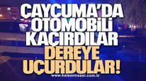 Çaycuma’da otomobili kaçırdılar, Dereye Uçurdular!