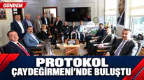 PROTOKOL ÇAYDEĞİRMENİ'NDE BULUŞTU
