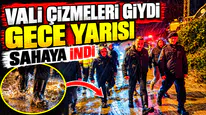 YOĞUN YAĞIŞ.. VALİ SAHADA