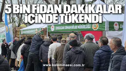 Zonguldak'ta 5 bin Fidan Dakikalar İçerisinde Sahiplenildi