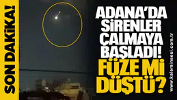 Adana’da Sirenler Çalmaya Başladı! Füze mi düştü?