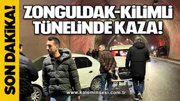 Zonguldak-Kilimli tünelinde kaza! Araçlar birbirine girdi
