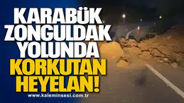 Karabük-Zonguldak Yolunda Korkutan Heyelan!