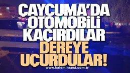 Çaycuma’da otomobili kaçırdılar, Dereye Uçurdular!