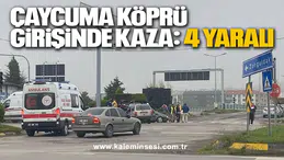 Çaycuma Köprü Girişinde Kaza: 4 Yaralı