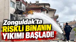 Zonguldak’ta Riskli Binanın Yıkımı Başladı! İki Bina Daha Boşaltıldı