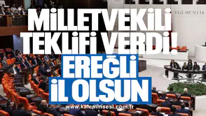 Milletvekili teklifi verdi: Ereğli il olsun
