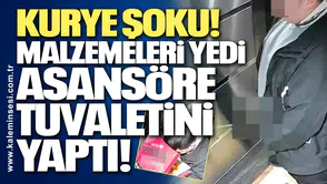 Kurye Şoku: Malzemeleri Yedi, Asansöre Tuvaletini Yaptı!
