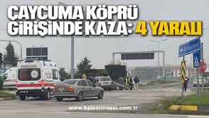 Çaycuma Köprü Girişinde Kaza: 4 Yaralı