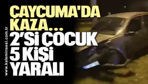 Çaycuma'da kaza... 2’si çocuk 5 kişi yaralı