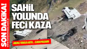 SAHİL YOLUNDA FECİ KAZ