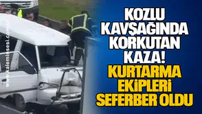 Kozlu Kavşağında Korkutan Kaza! Kurtarma Ekipleri Seferber Oldu