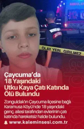 Çaycuma'da 18 Yaşındaki Genç, Çatı Katında Hayatını Kaybetmiş Halde Bulundu