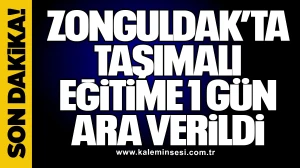Zonguldak’ta Taşımalı Eğitime 1 Gün Ara Verildi