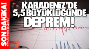 Karadeniz'de 5,5 Büyüklüğünde Deprem!