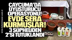 Çaycuma’da Uyuşturucu Operasyonu: Evde Sera Kurmuşlar